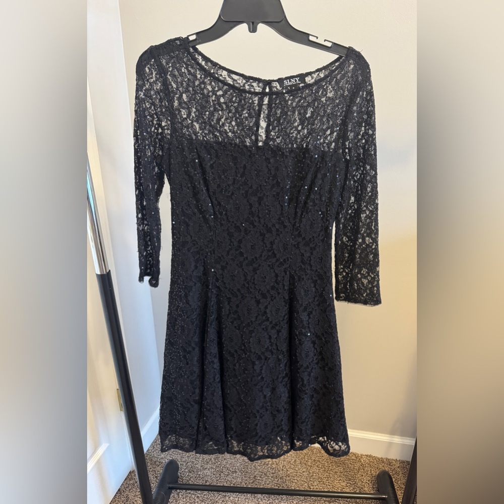 Elegant Black Lace Dress